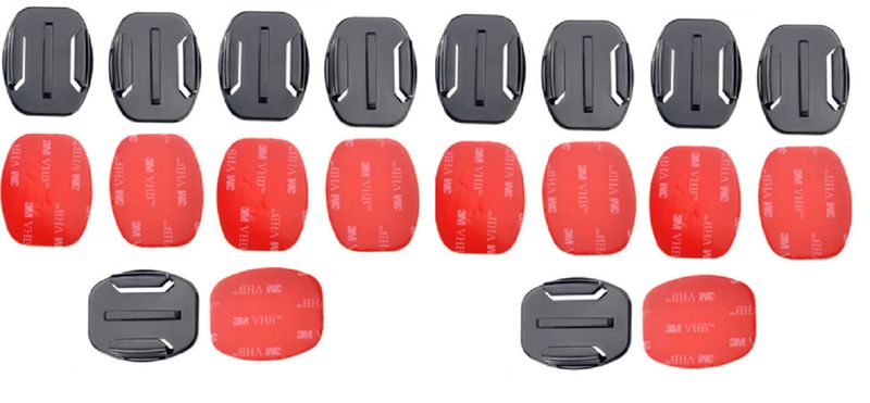 10 Pack Bundle of 3M Flat Adhesive Mounts for GoPro Cameras