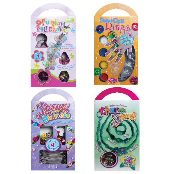 Art &amp; Craft Create Own Jewellery Set of 4 - 20.5 x 10 x 4.5cm