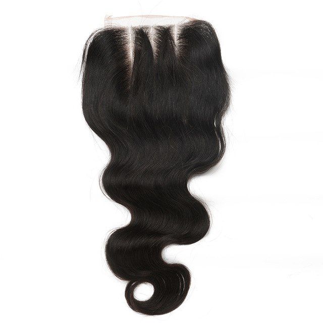 Body Weave 4x4 Lace Closure 1pcs 14inches Brazilian Peruvian 