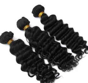 Deep Wave Malaysian Curl Wetlook Hair 10 inches 3 Bundles Peruvian ...