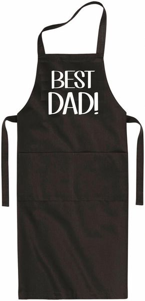 Qtees Africa Best Dad Black Apron image