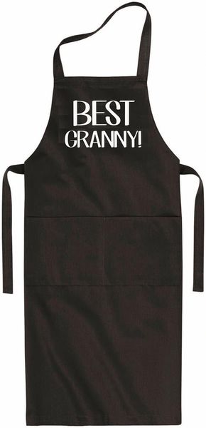 Qtees Africa Best Granny Black Apron image