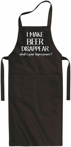 Qtees Africa I Make Beer Disappear Black Apron