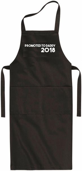 Qtees Africa Promoted to Daddy 2018 Black Apron