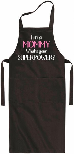Qtees Africa I'm a Mommy What's Your Superpower Apron