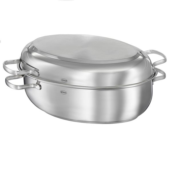Roesle Oval Roaster with Non-Stick Lid or Pan