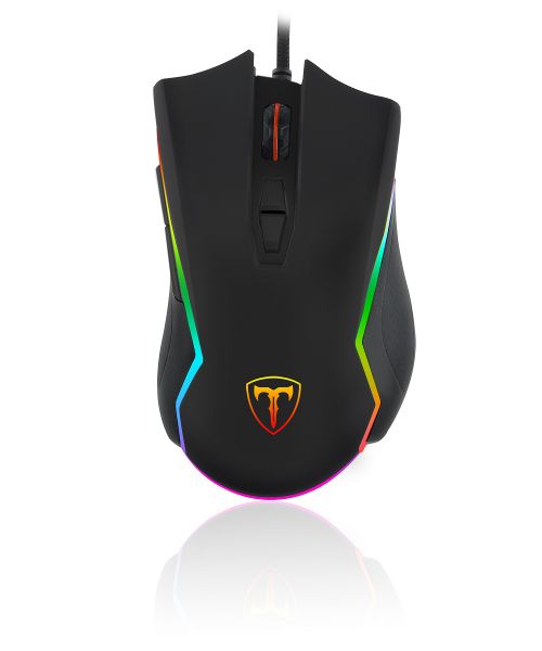 T-DAGGER Second Lieutenant 8000DPI 10 Button RGB Gaming Mouse - Black