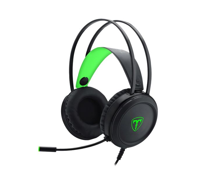 T-Dagger Ural Green Lighting Gaming Headset w/ Gooseneck Mic - Black/Green