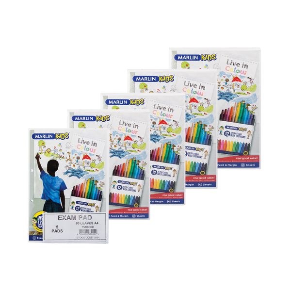 Exam-Pad 80-Sheets Punched - 5 Pack