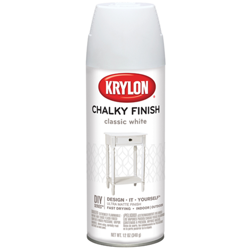 Spray Paint Chalky Finish Classic White Ultra Matte Finish