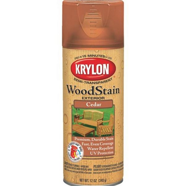 Krylon Ext S/Trans Wood Stain Cedar-354ml
