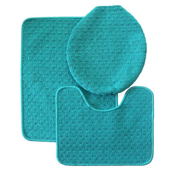 Waltex - Carolina 3 Piece Bath Mat Set - Teal