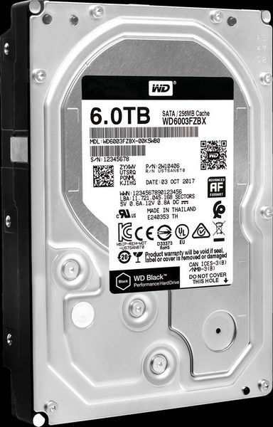 WD BLACK 6.0TB 3.5" 7200RPM 128MB HDD