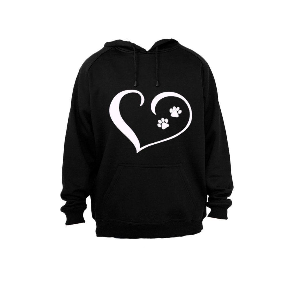 Paw Prints on my Heart! - Ladies - Hoodie - Black | Shop Today. Get it ...