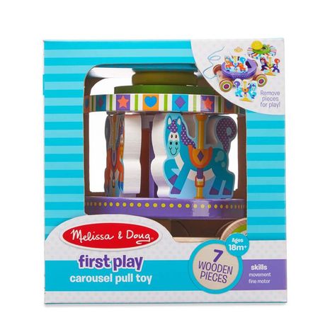 melissa and doug carousel pull toy