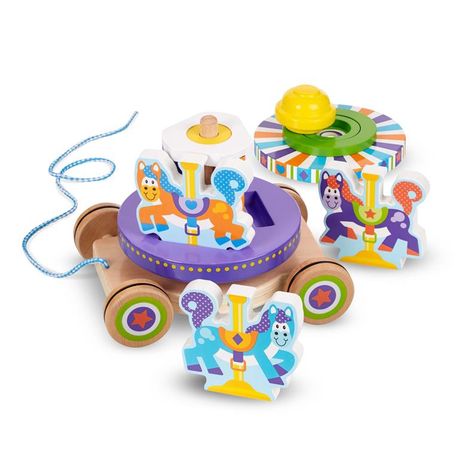 melissa and doug carousel pull toy