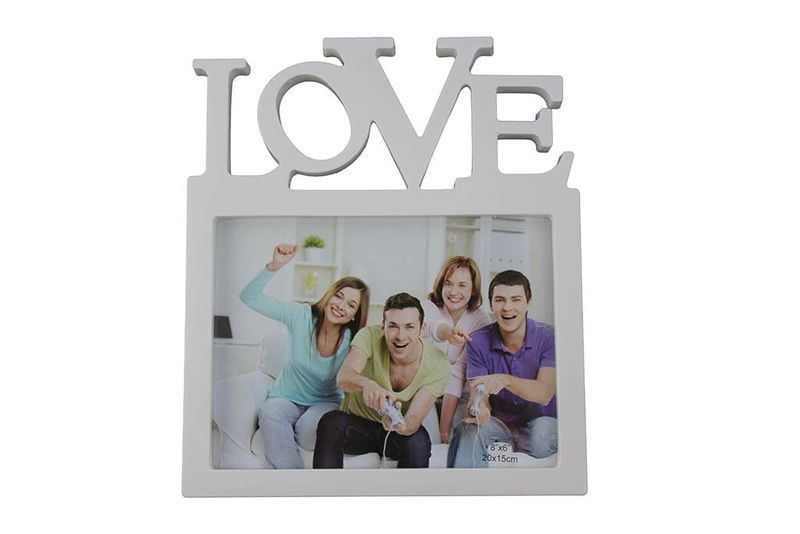 LOVE Single Photo - Photo Frame White
