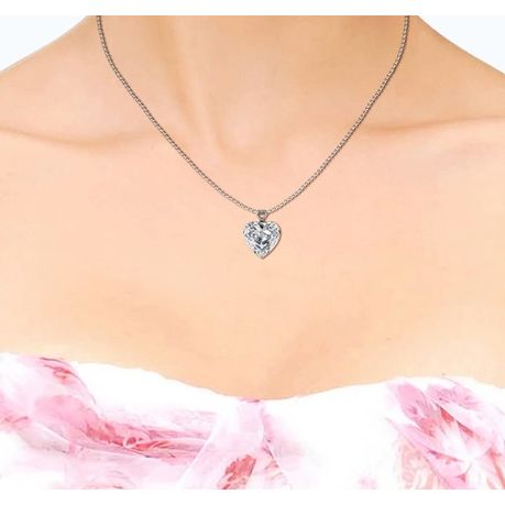 swarovski heart pendant with chain