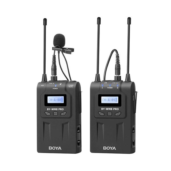 Boya Pro-K1 UHF Dual-Channel Wireless Microphone System - Black