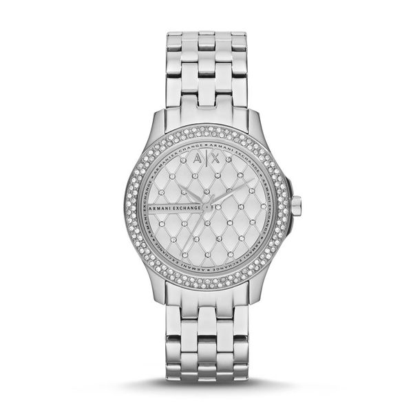 Armani Exchange Lady Hampton Silver Stainless Steel Watch - AX5215