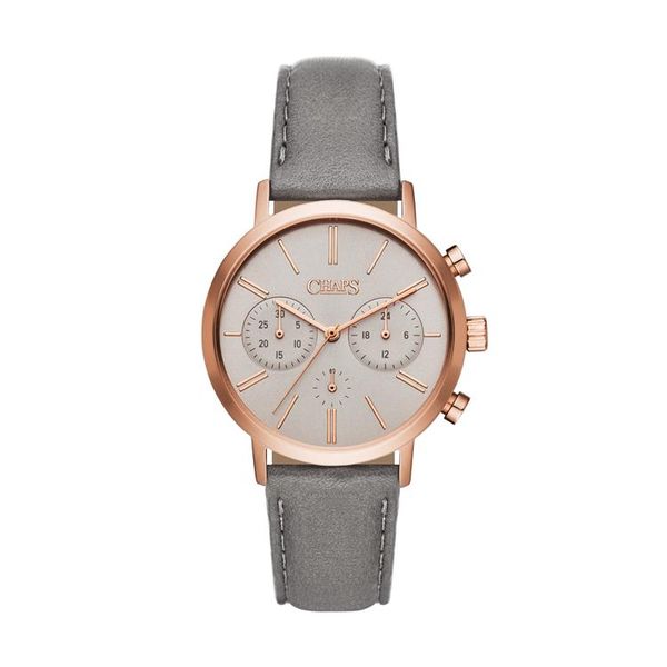 Chaps Whitney Chrono Grey Leather Watch - CHP1028