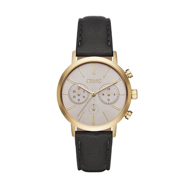 Chaps Whitney Chrono Black Leather Watch - CHP1029