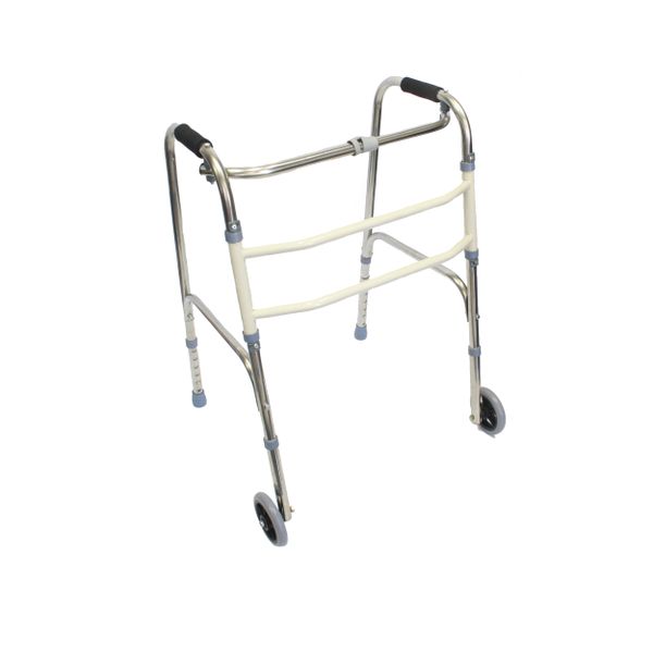 Foldable Aluminium Adult Walking Frame with Wheels