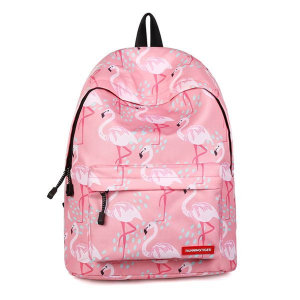 Iconix Pink Flamingo Printed Backpack