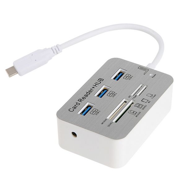 3 Port USB Type-C HUB &amp; Card Reader