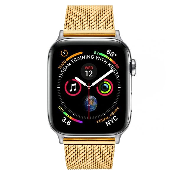 Colton James Mesh Strap for Silver 44mm Apple Watch - Rose Gold