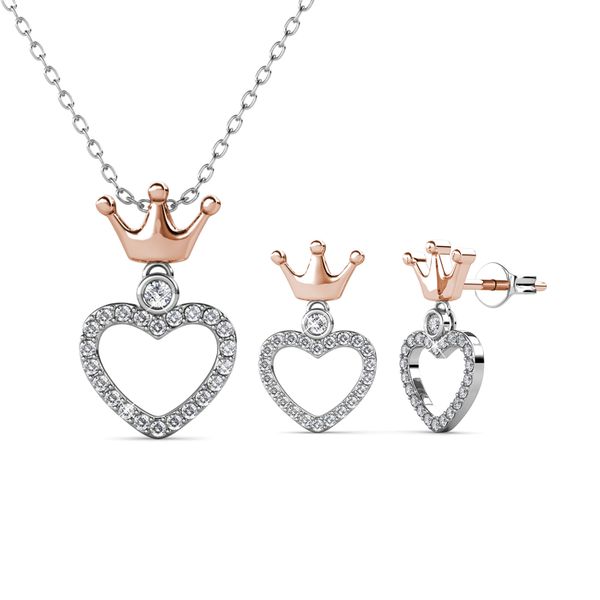 Destiny Queen Heart set with Swarovski Crystals