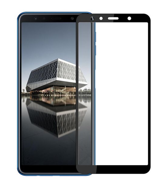 Tempered Glass for Compatible with Samsung A7 2018 - Black