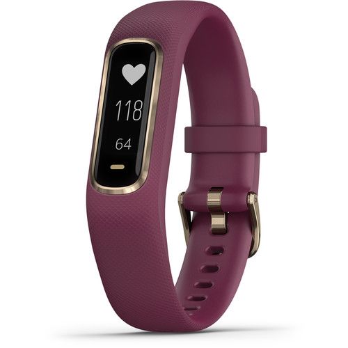 Garmin Vivosmart 4 Activity Tracker (Small/Medium) - Rose Gold with Berry Band