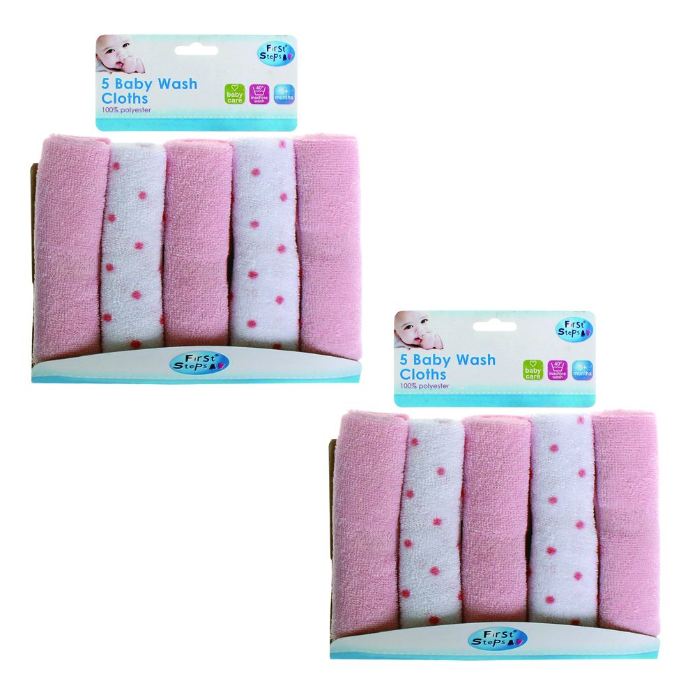 Baby Face Cloths Pink & White Shop Today. Get it Tomorrow