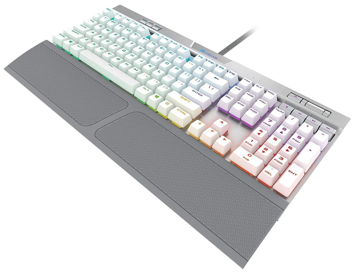 Corsair K70 RGB MK2 Cherry MX Speed Rapidfire Silver Edition Mech ...