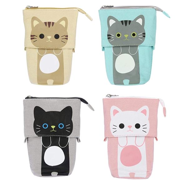 Kitty Foldable Pencil Case Set of 4
