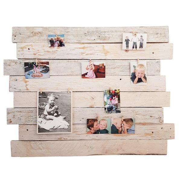 Pallet Wood Photo Board - White