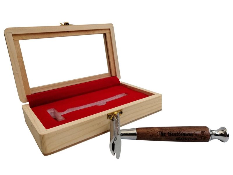 The Gentleman's Beard Club Brass Safety Razor in Gift Box