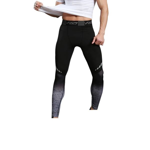 Fitness Men Running Tights - Black