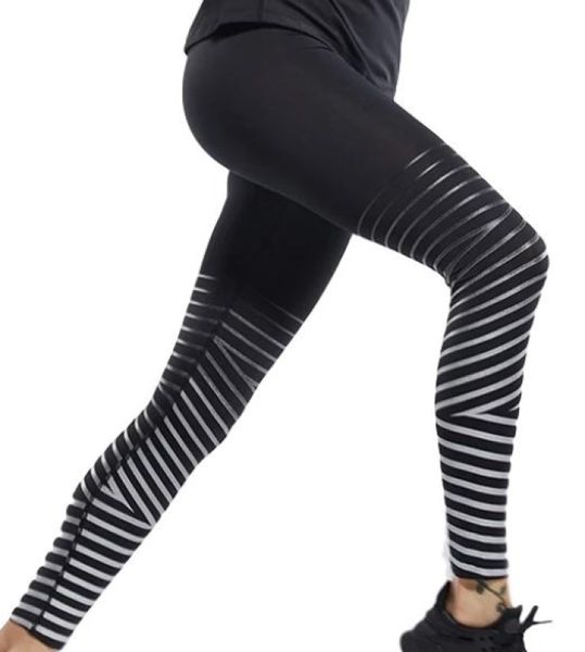 Women Printed Compression Running Tights - White