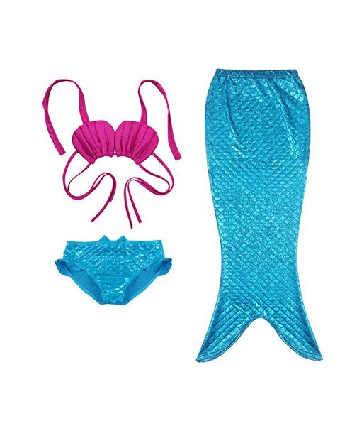 Blue 3 Piece Mermaid Dress Up Bikini 8-9
