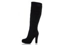 quiz black knee high boots