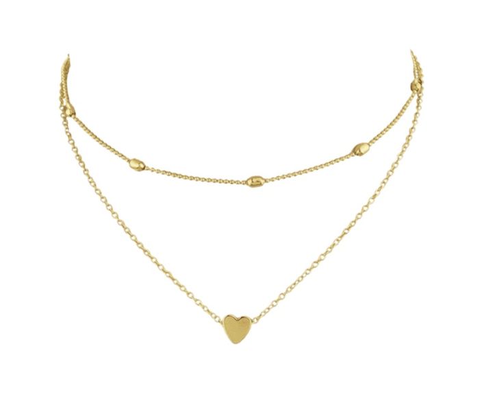 Multi-layer Love Heart Choker Necklace