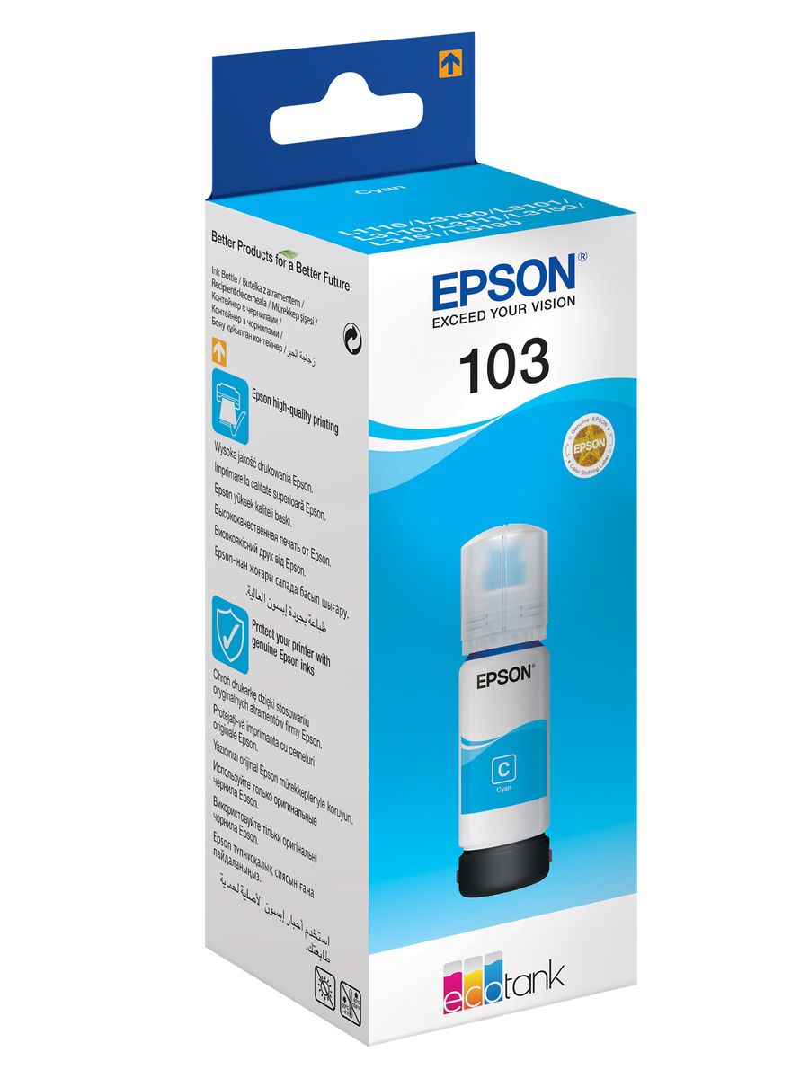 Epson 103 Ecotank Cyan Ink Bottle (65ml) | Shop Today. Get It Tomorrow ...