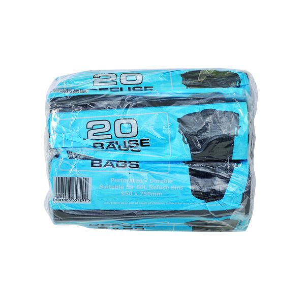 Refuse Bags Black - Set of 5 (20 Per Pack)