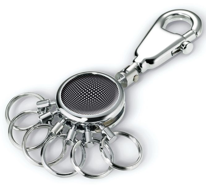 TROIKA Keyring with Carabiner Hook Black Vision