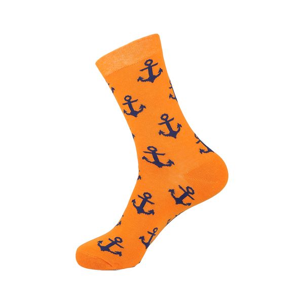 Men's Socks - Anchor Orange &amp; Blue