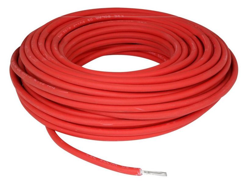 6mm Solar PV Cable Red (100m Roll)
