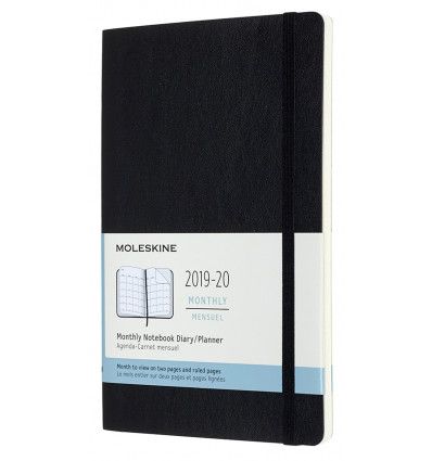 Moleskine: 2020 18m Black Large Monthly Notebook Planner Softcover - A5