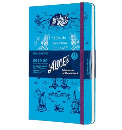 Moleskine 2019-20 Alice Wonder Weekly Planner, 18m, Large, Blue, Hard Cover (5 X 8.25)
